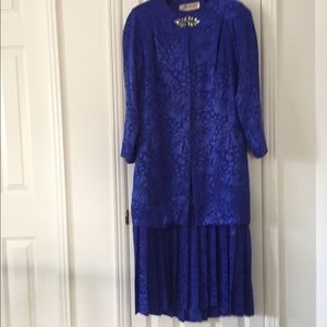Dress & Duster Set l Royal Blue l NWOT
